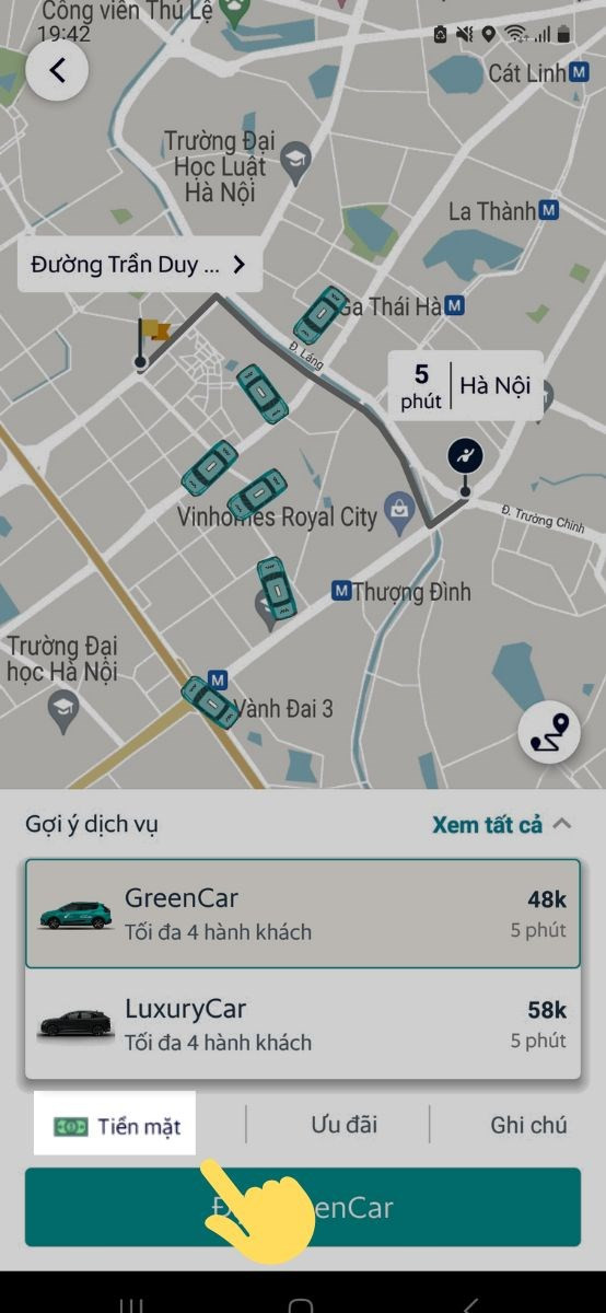 Hướng Dẫn Đặt Xe Taxi Điện Vinfast Trên Ứng Dụng Xanh SM