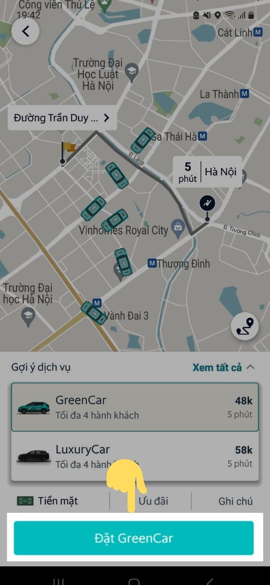 Hướng Dẫn Đặt Xe Taxi Điện Vinfast Trên Ứng Dụng Xanh SM