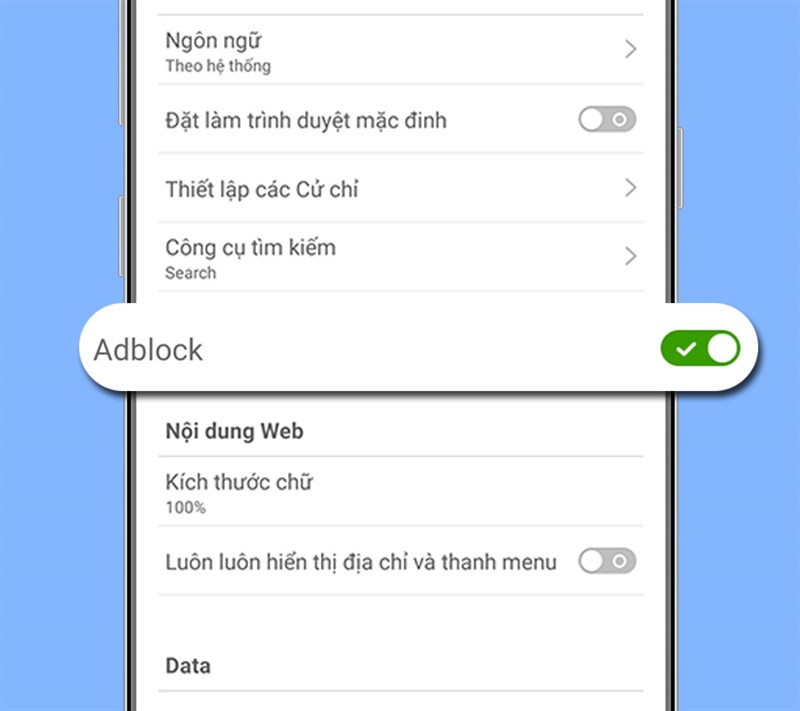 ADBlock trên Dolphin Browser