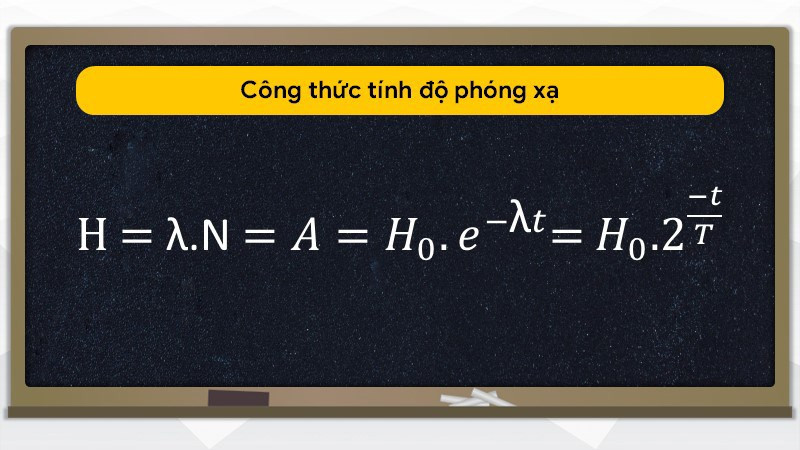 alt: Công thức tính độ phóng xạ