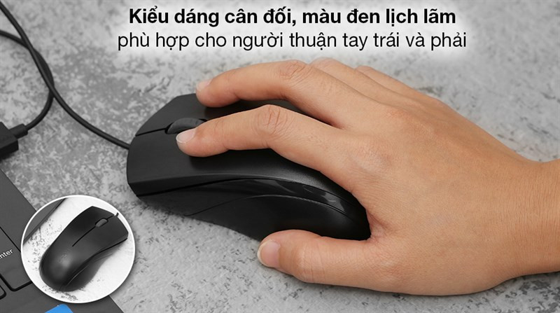 alt text: Chuột có dây Rapoo N1200