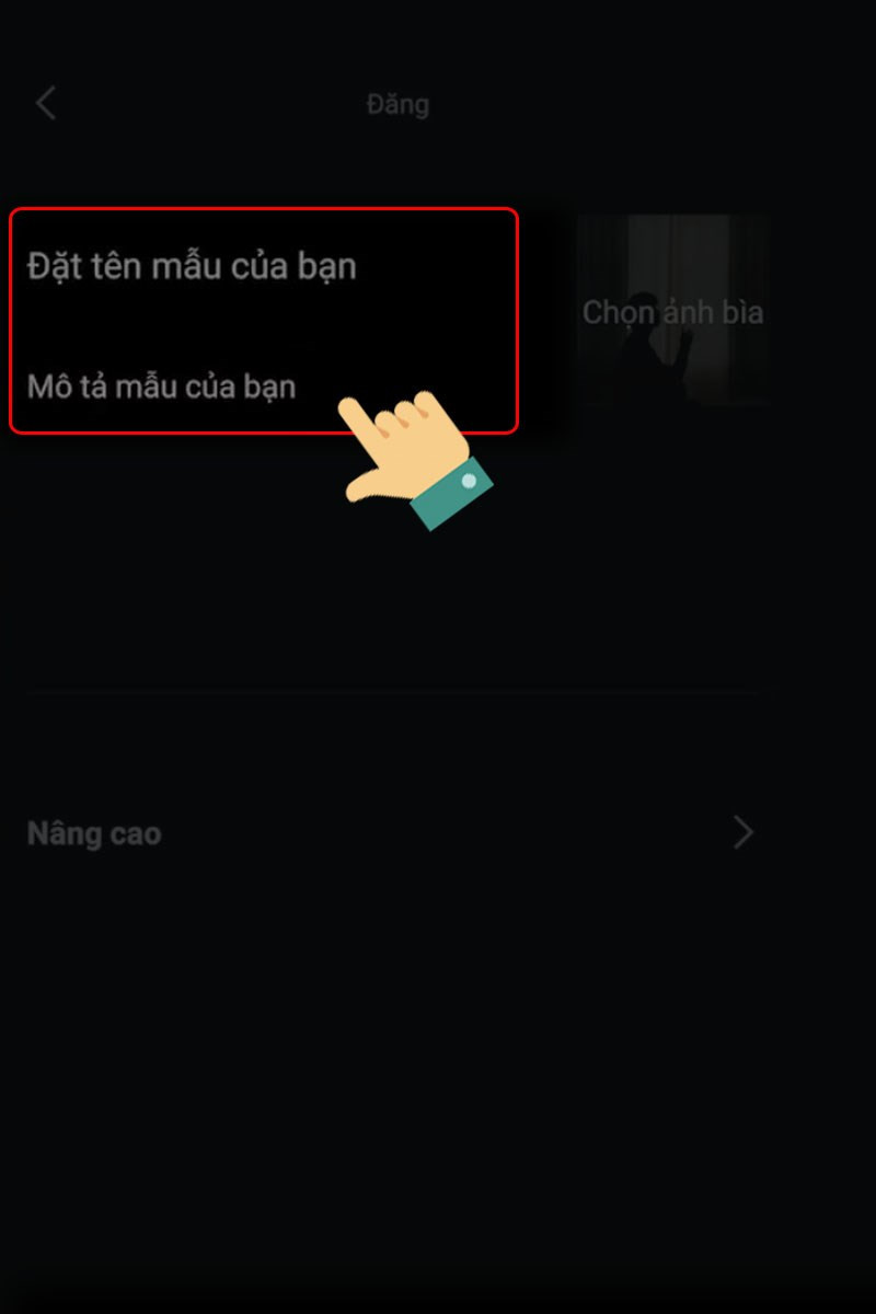 alt text: Đặt tên và mô tả