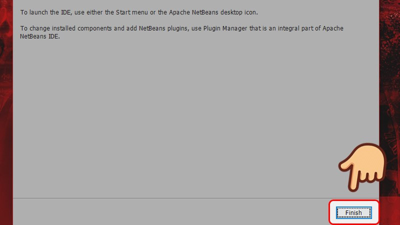 alt text: Hoàn tất cài đặt NetBeans IDE