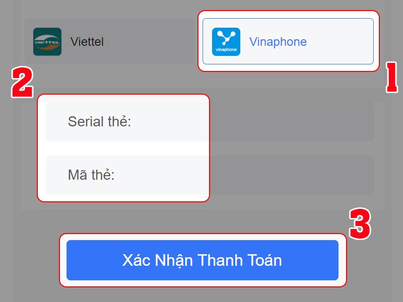 alt text: Hướng dẫn nạp thẻ bằng thẻ cào điện thoại trong game Ngôi Sao Lấp Lánh