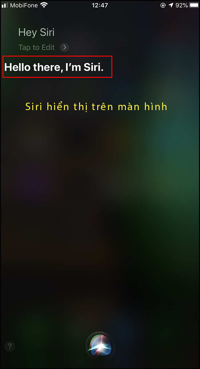 alt text: Kích hoạt Siri trên iPhone