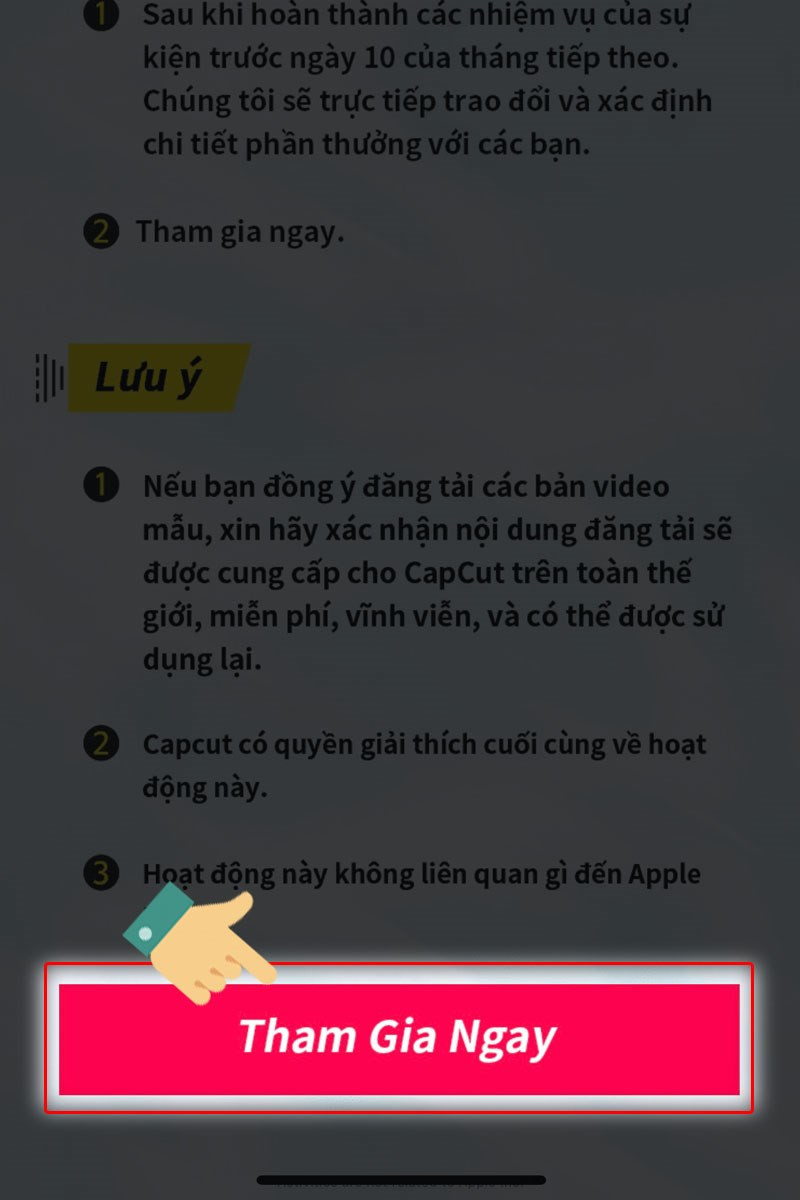 alt text: Nhấn nút "Tham gia ngay"