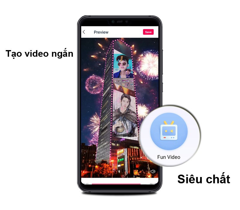 alt text: Tạo video ngắn với nhiều hiệu ứng độc đáo trên Pitu.