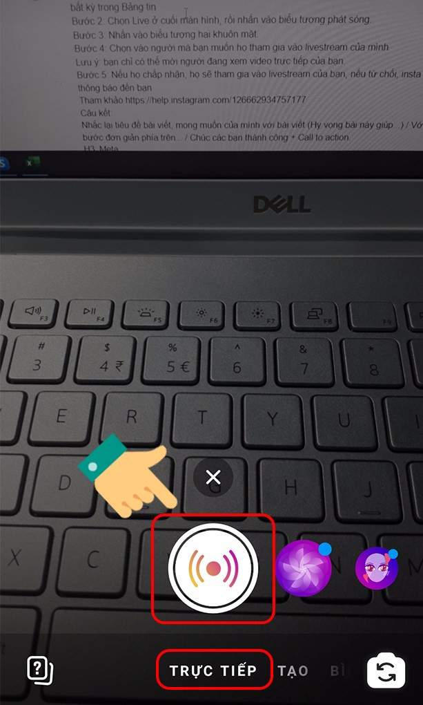 Bắt đầu livestream trên Instagram
