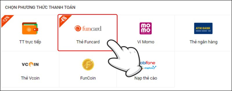 Bước 3 nạp Funcard