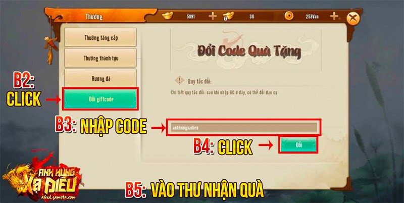 Săn Code Anh Hùng Xạ Điêu - Gamota Mới Nhất 2024 và Chiến Game Mượt Mà