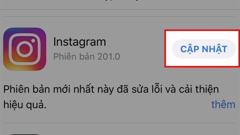 Cập nhật Instagram