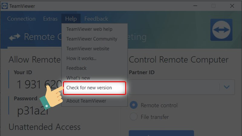 Cập nhật TeamViewer