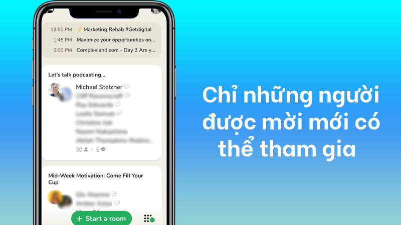  Chỉ những người được mời mới có thể tham gia