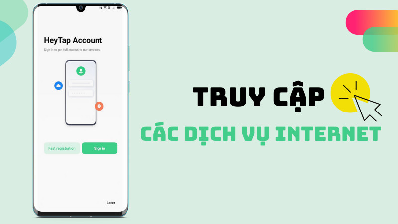 Cho ph&eacute;p truy cập v&agrave;o c&aacute;c dịch vụ Internet c&oacute; trong điện thoại.