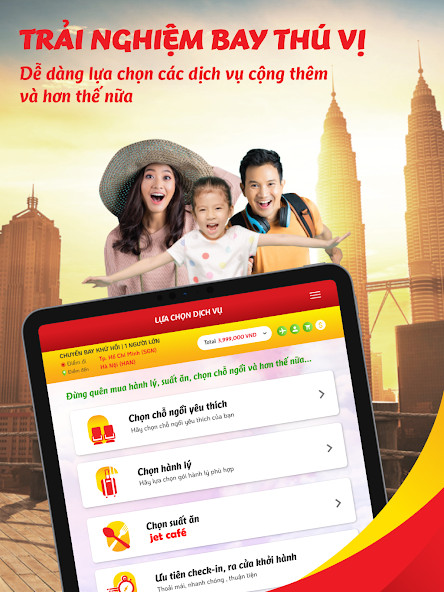 Chọn chuyến bay trên VietJet Air