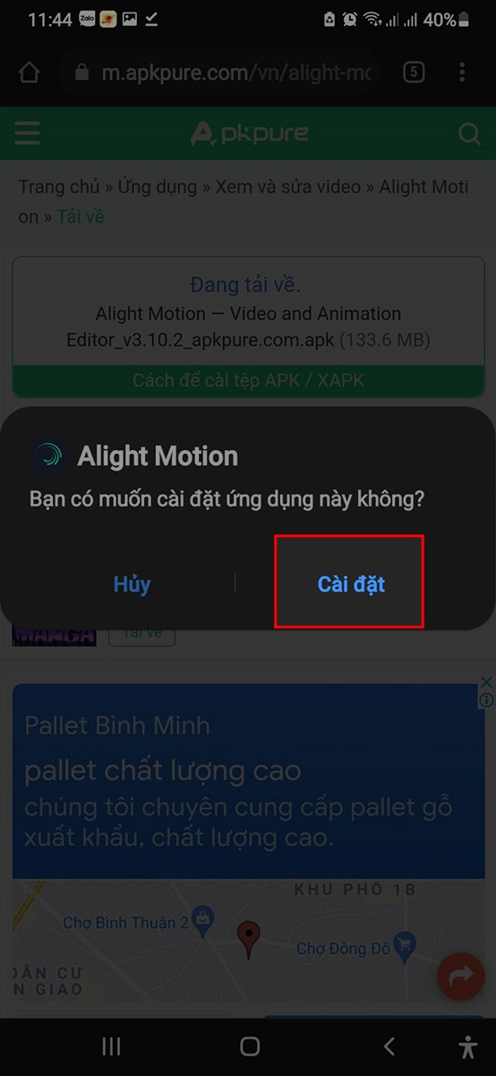 Chọn C&agrave;i đặt