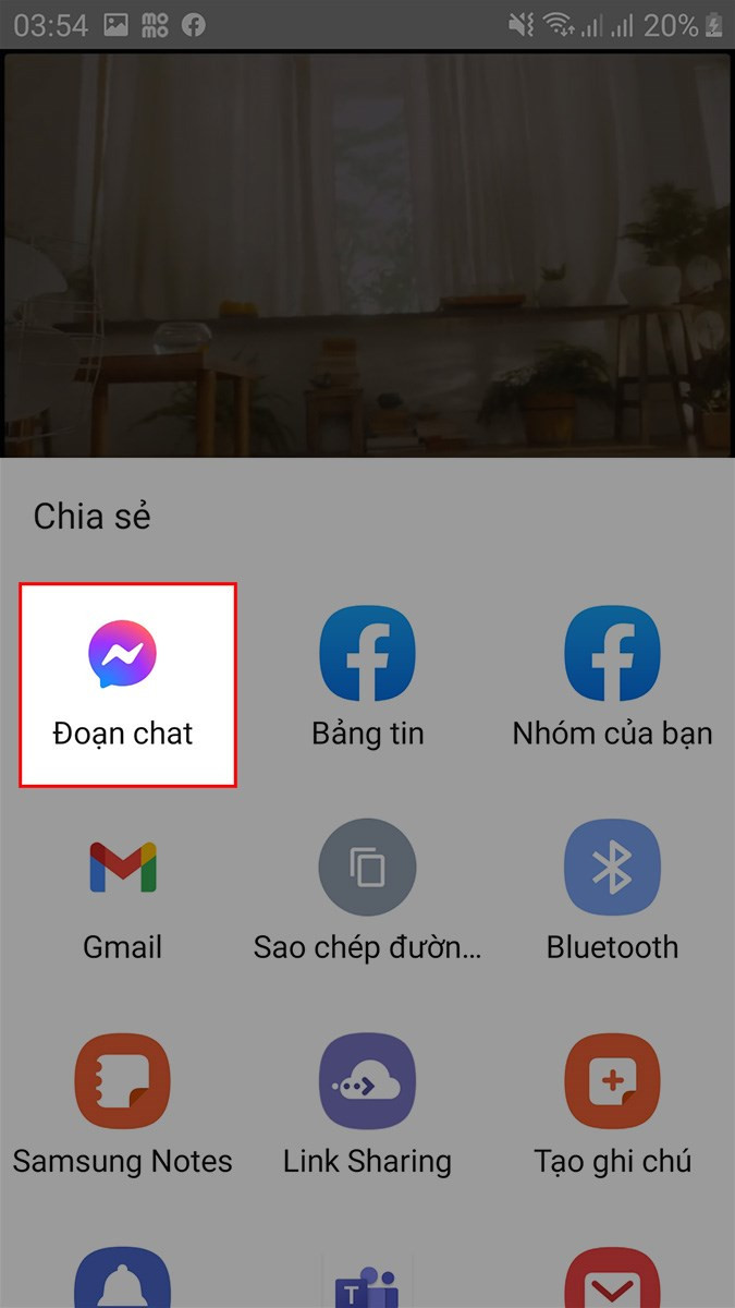 Chọn Messenger và tìm kiếm bạn bè