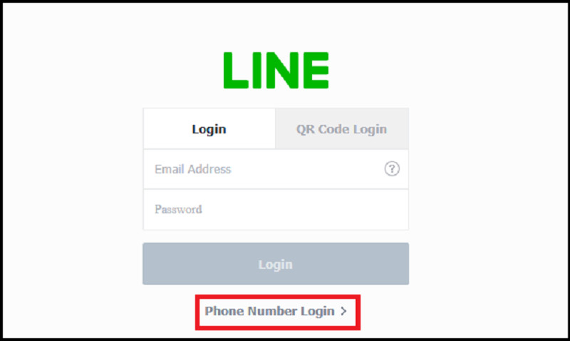 Chọn phone number login