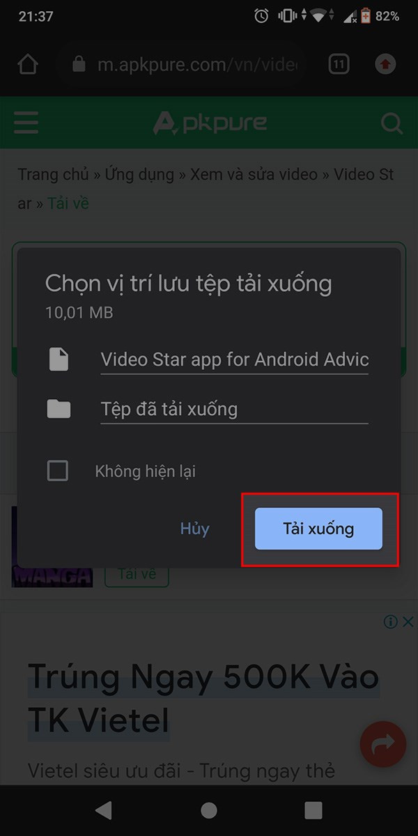 Chọn Tải xuống