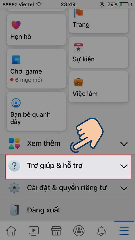 Chọn Trợ giúp và hỗ trợ