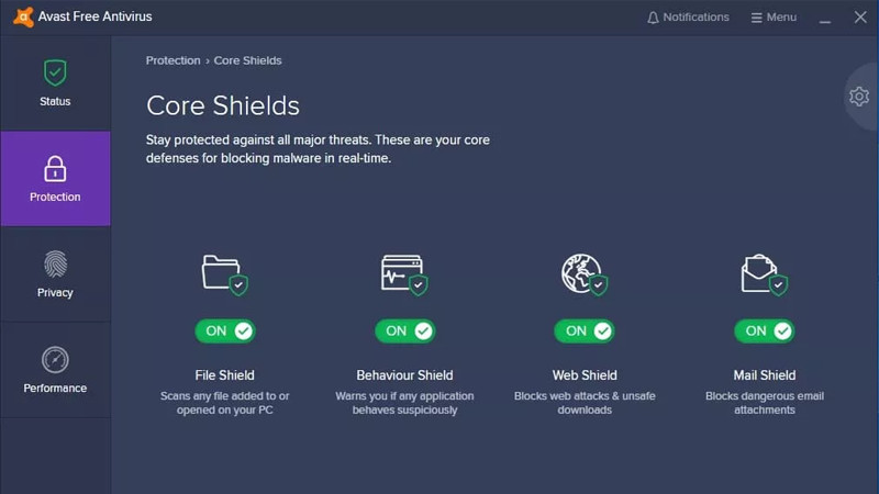 Core Shields của Avast