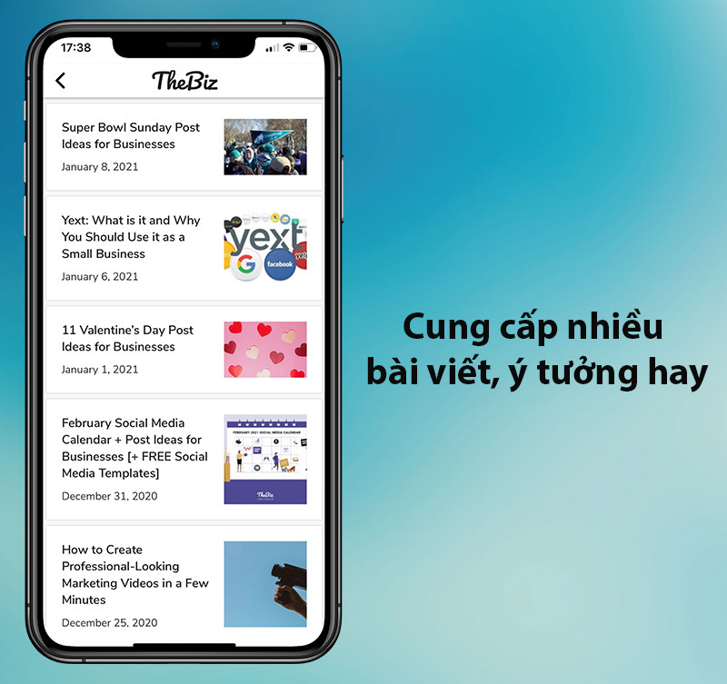 Cung cấp nhiều bài viết, ý tưởng