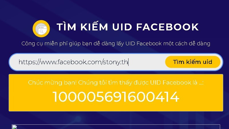 Dán link và tìm kiếm UID