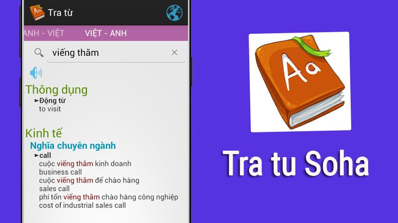 Giao diện Tra Từ Soha