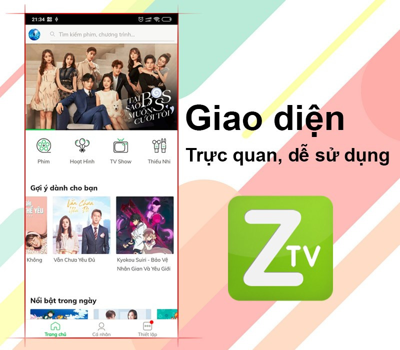 Giao diện Zing TV ph&ugrave; hợp với mọi người