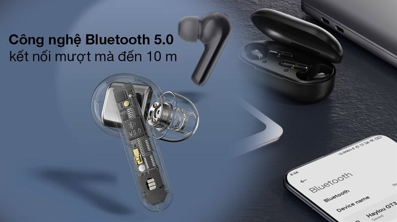 Haylou GT3 với công nghệ Bluetooth 5.0