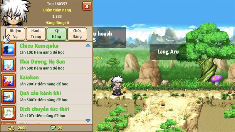 Hệ thống kỹ năng trong game Ch&uacute; B&eacute; Rồng Online