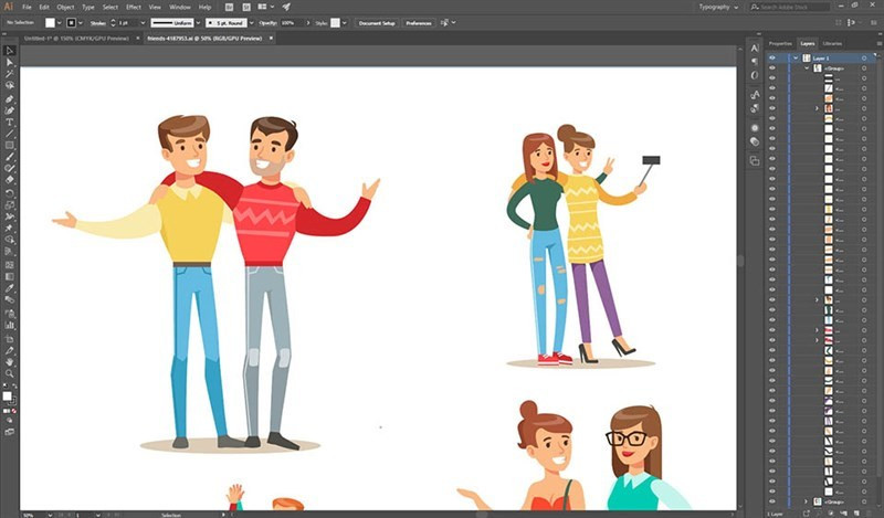 Hiệu ứng màu sắc trong Adobe Illustrator