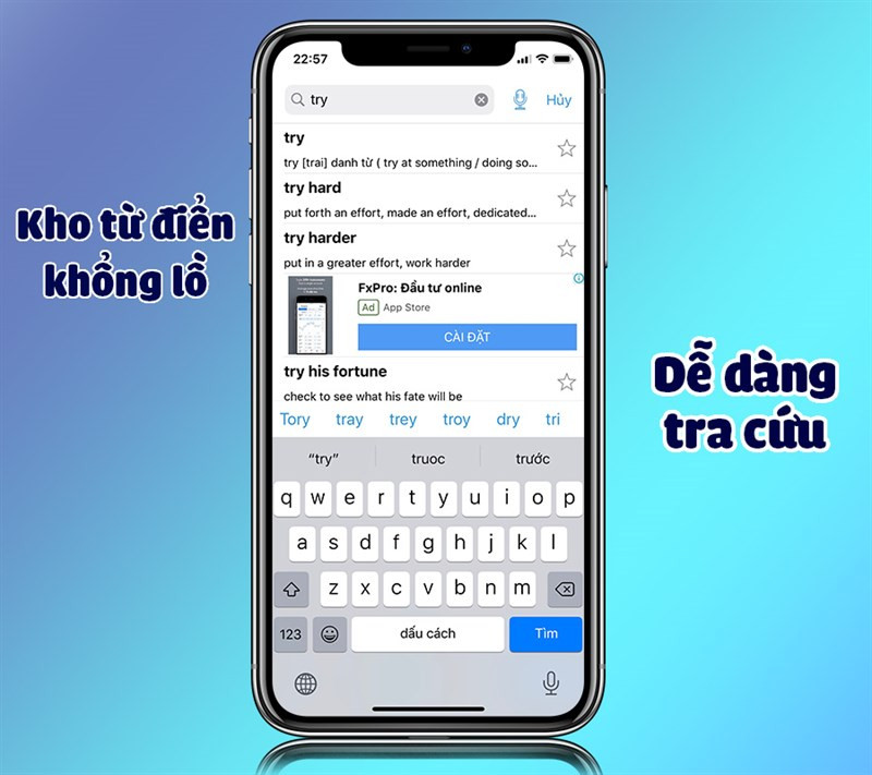 Hơn 2.000.000 từ vựng dễ dàng tra cứu