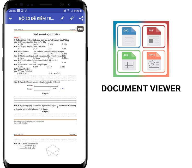 Document Viewer: Trình đọc file "tất cả trong một" cho Android