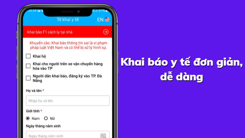 Khai b&aacute;o y tế tiện lợi hơn với app DaNang Smart City