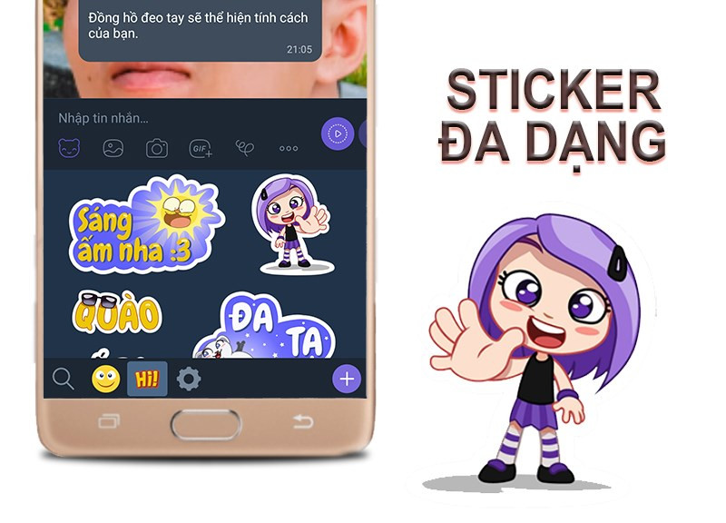 Kho sticker của ứng dụng Viber Messenger đa dạng, phong ph&uacute;