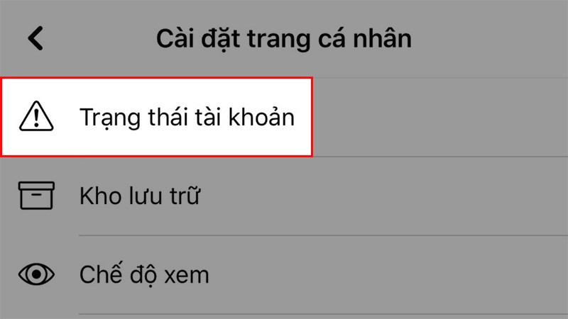 Kiểm tra trạng thái tài khoản Facebook