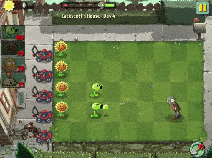 Lối chơi Plants vs Zombies 2