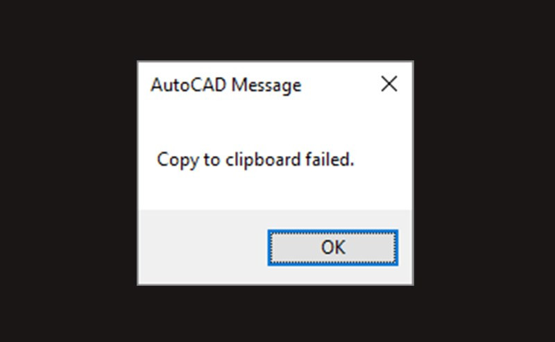 Lỗi "Copy to clipboard failed"