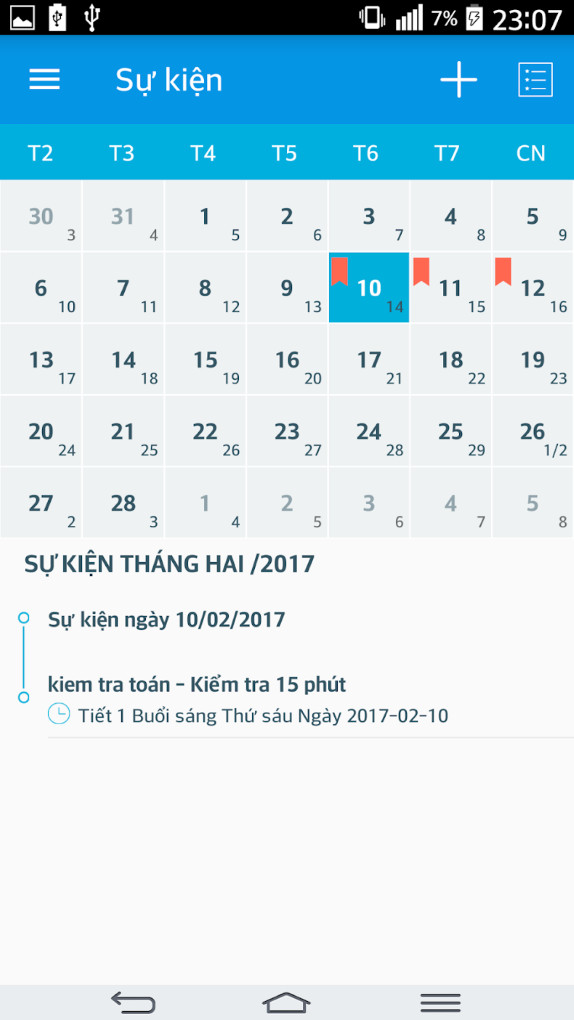 Lưu và nhắc nhở các sự kiện quan trọng