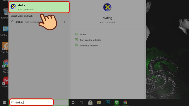 Mở công cụ dxdiag
