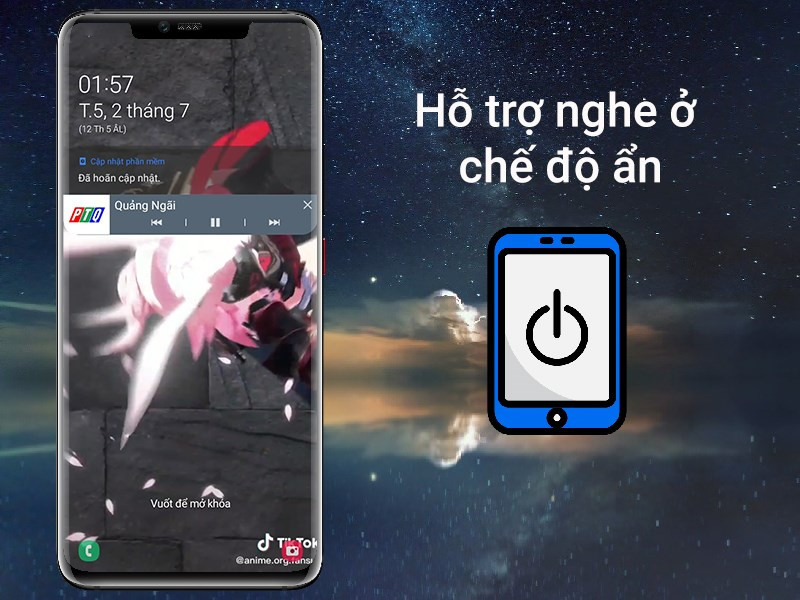 Nghe radio ở chế độ nền