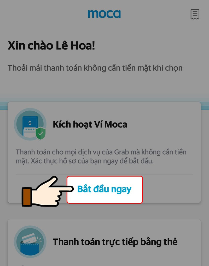 Nhấn chọn Bắt đầu ngay