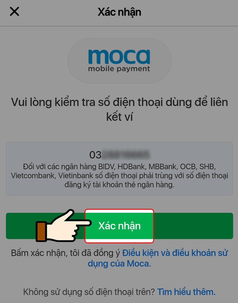 Nhấn chọn Xác nhận