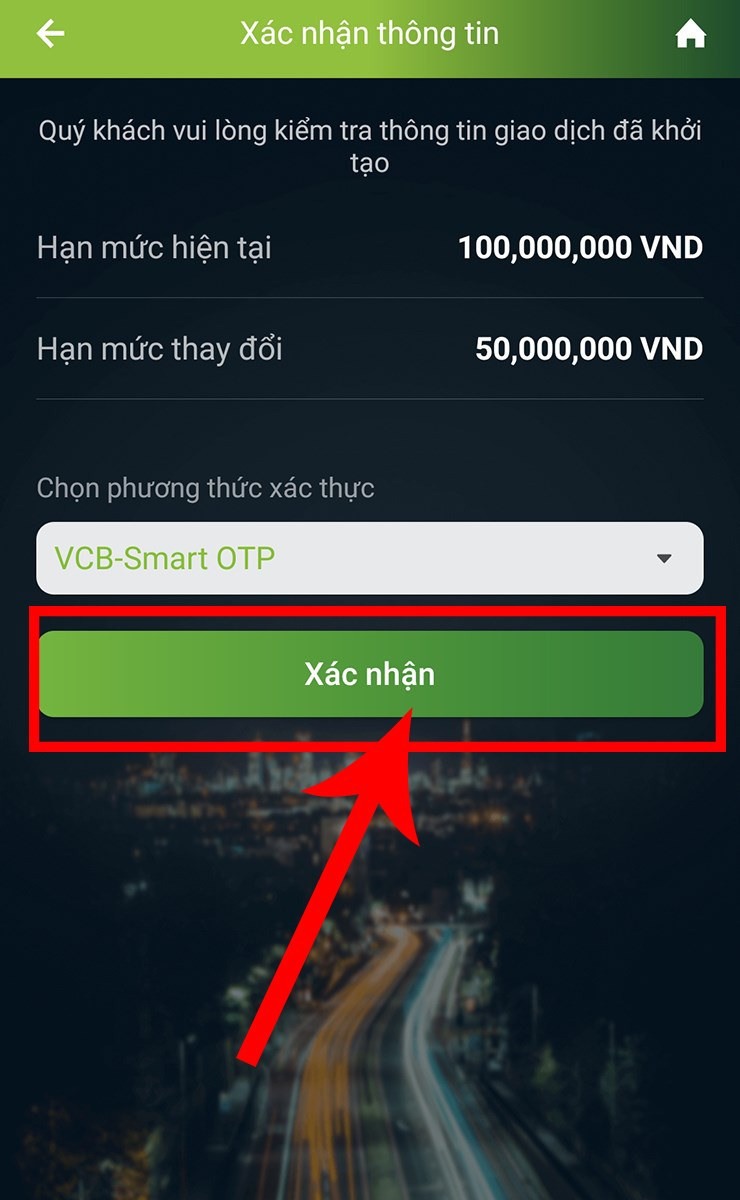 Nhấn X&aacute;c nhận