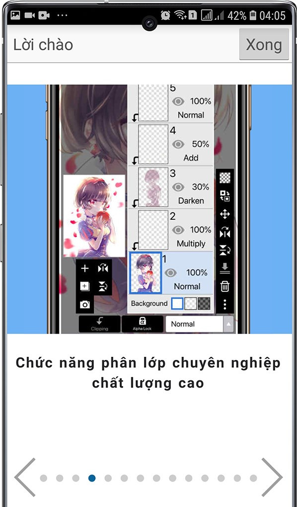 Phân chia layer trong Ibis Paint X