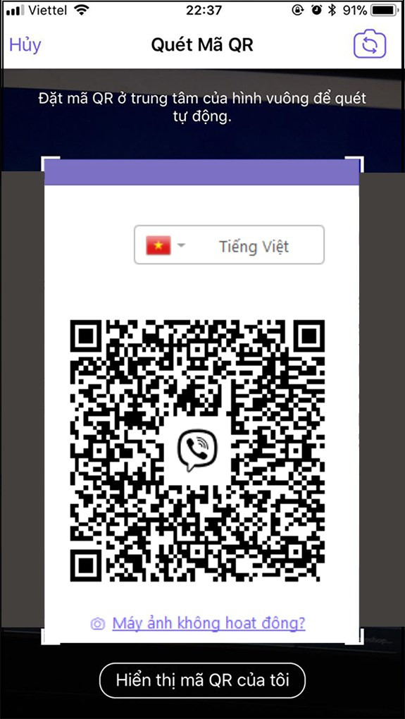 Quét mã QR bằng điện thoại