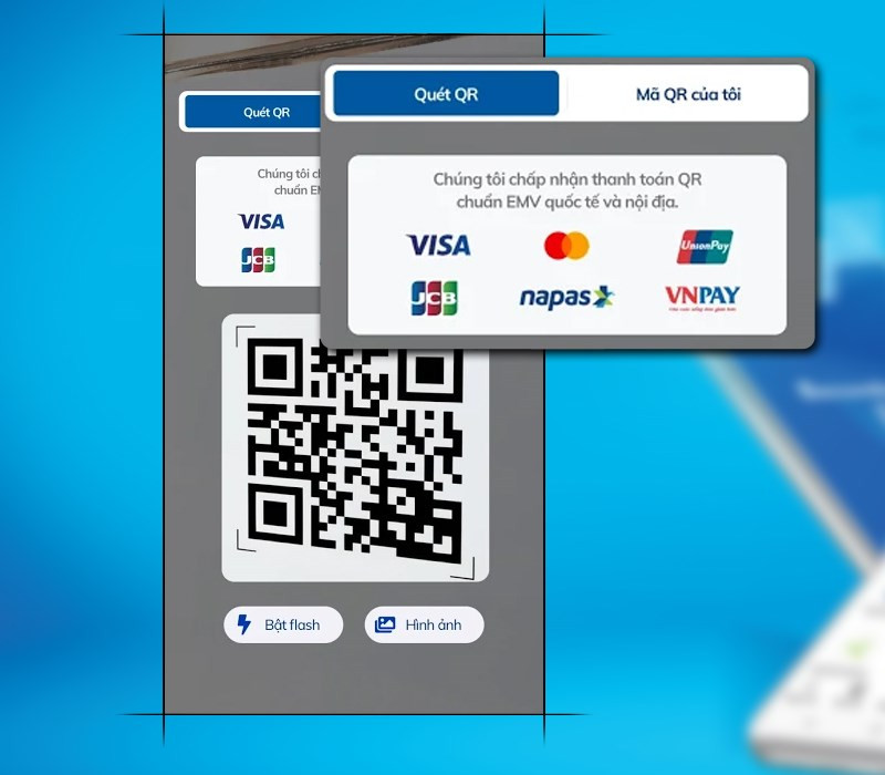 Sacombank Pay hỗ trợ thanh to&aacute;n c&aacute;c dịch vụ tiện &iacute;ch bằng c&aacute;ch qu&eacute;t m&atilde; QR