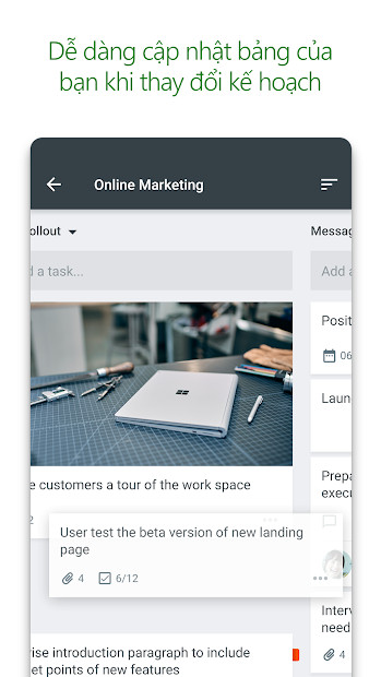 Screenshots Microsoft Planner - Công cụ lập kế hoạch, quản lý công việc