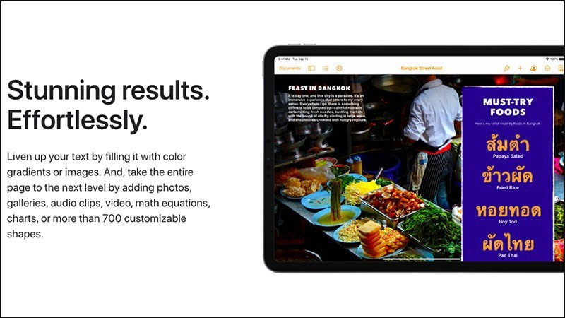 Screenshots Pages - Phần mềm chỉnh sửa, soạn thảo văn bản của Apple